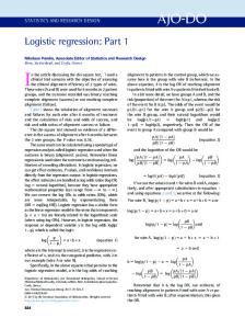 Logistic regression: Part 1