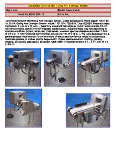 Loma Metal Detector with Goring Kerr Conveyor System Mfg: Loma ...