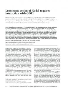 Long-range action of Nodal requires interaction with GDF1 - Genes ...