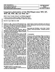 Long-term photometry of the Wolf-Rayet stars WR 137, WR 140, WR ...