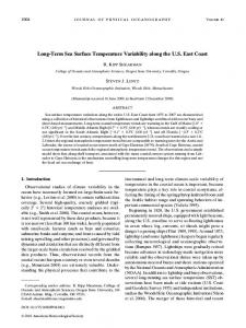 Long-Term Sea Surface Temperature Variability along ... - AMS Journals