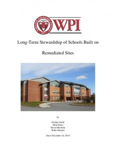 Long-Term Stewardship of Schools Built on Remediated Sites