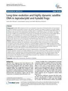 Long-time evolution and highly dynamic satellite DNA ... - BioMedSearch