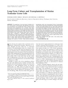 LongTerm Culture and Transplantation of ... - Wiley Online Library