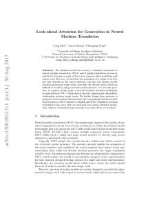 Look-ahead Attention for Generation in Neural Machine Translation