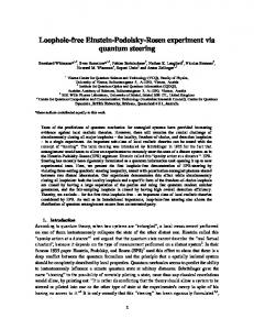 Loophole-free EPR-steering experiment