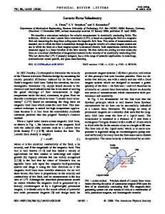 Lorentz Force Velocimetry - TU Ilmenau