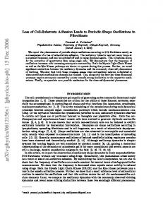 Loss of Cell-Substrate Adhesion Leads to Periodic Shape Oscillations ...