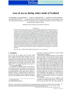 Loss of sea ice during winter north of Svalbard - CiteSeerX