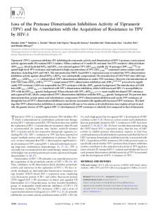 Loss of the Protease Dimerization Inhibition ... - Journal of Virology