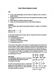 Lotka-Volterra Equation Analysis