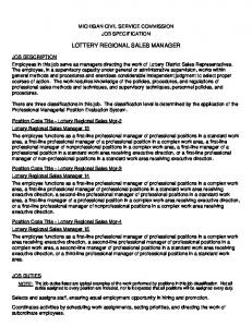 Lottery Regional Sales Manager 13