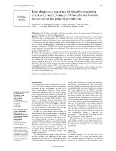 Low diagnostic accuracy of selective screening criteria for ...