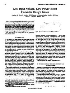 Low-Input-Voltage, Low-Power Boost Converter Design ... - IEEE Xplore