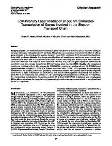 Low-Intensity Laser Irradiation at 660 nm Stimulates Transcription of