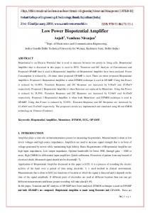 Low Power Biopotential Amplifier