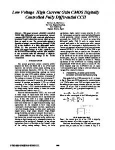 low voltage high current gain cmos digitally controlled ... - IEEE Xplore