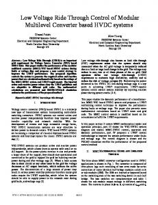 Low Voltage Ride Through Control of Modular Multilevel ... - IEEE Xplore