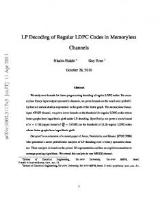 LP Decoding of Regular LDPC Codes in Memoryless Channels