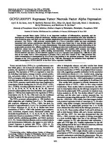 LRRFIP1 Represses Tumor Necrosis Factor Alpha Expression