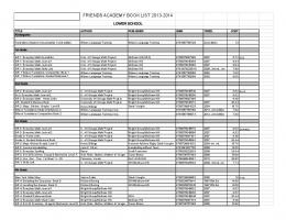 LS 2013-14 Book list