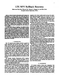 LTE NFV Rollback Recovery