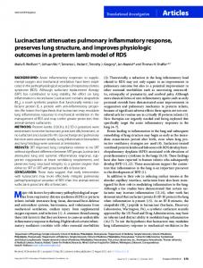 Lucinactant attenuates pulmonary inflammatory response ... - Nature