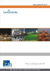 Luminaires pricelist - 2