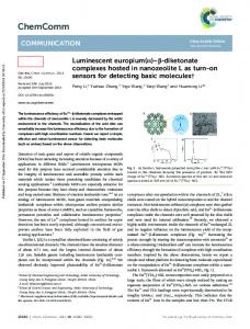 Luminescent europium(iii)–β