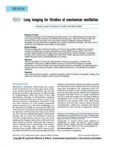 Lung imaging for titration of mechanical ventilation