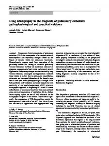 Lung scintigraphy in the diagnosis of pulmonary