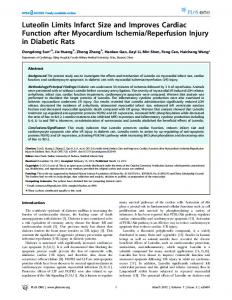 Luteolin Limits Infarct Size and Improves Cardiac Function after ...