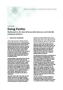 Lutz Rzehak: Doing Pashto