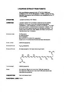 lycopene extract from tomato