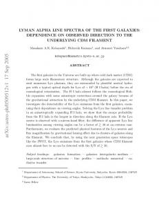 Lyman Alpha Line Spectra of the First Galaxies: Dependence on ...