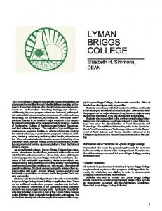 LYMAN BRIGGS COLLEGE