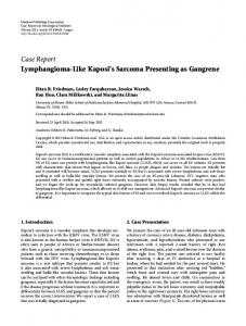 Lymphangioma-Like Kaposi's Sarcoma Presenting as Gangrene