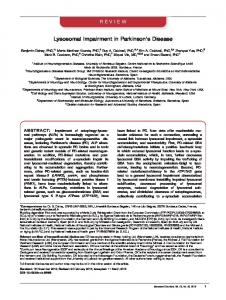 Lysosomal impairment in Parkinsons disease - The University of ...