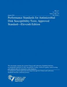 M02-A11: Performance Standards for Antimicrobial ...