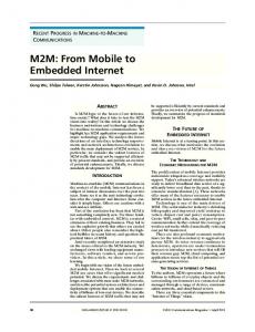 M2M: From Mobile to Embedded Internet