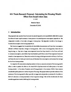 MA Thesis Research Proposal: Calculating the ...