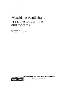 Machine Audition - University of Surrey