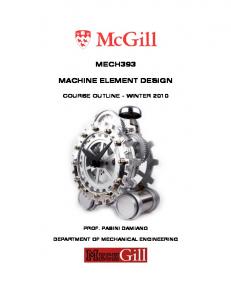 Machine element design