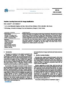 Machine Learning framework for image classification - ASTESJ