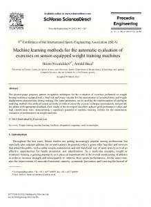 Machine learning methods for the automatic evaluation of exercises