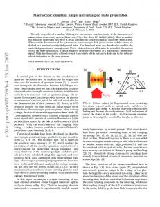 Macroscopic quantum jumps and entangled state preparation