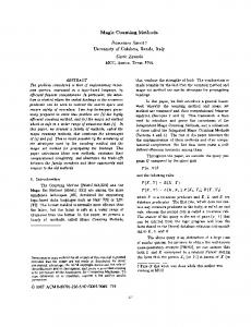 Magic Counting Methods - CiteSeerX