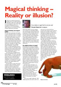 Magical thinking -- Reality or illusion