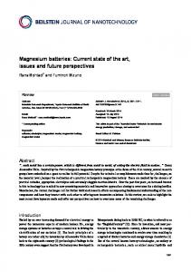 Magnesium batteries - Beilstein Journal