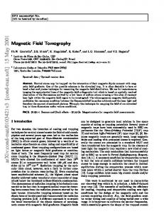 Magnetic Field Tomography